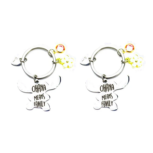LZQIFA Stitch Keychains, Ohana Means Family Key Chain,Stitch Gift for womens Fans