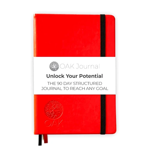OAK Journal The OAK Journal Orange Smart Goal Planner Journal and Planner for Full Focus and Best Self Quarterly Goal Planner & Daily Gratitude Journal