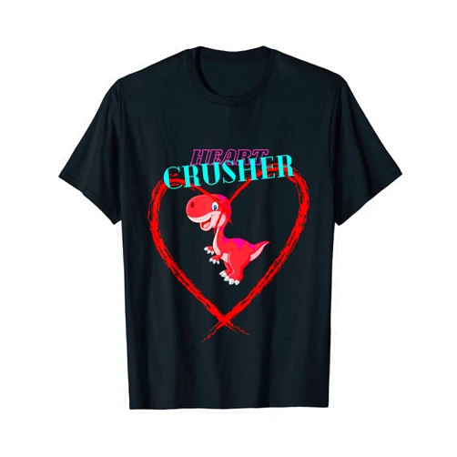 Mark By Youdom Valentines Day Shirt Dinosaur and heart Kids Boys Girls T-Shirt
