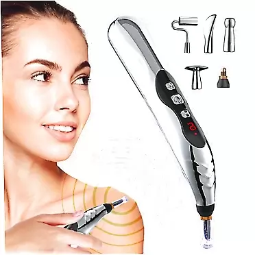 Atrilly Acupuncture Pen, Electronic Pain Relief Therapy, Merídiān Energy Pulse Massage Pen, 5-in-1 USB Energy Pen, Pain Relief Tools, Gifts for Women & Men