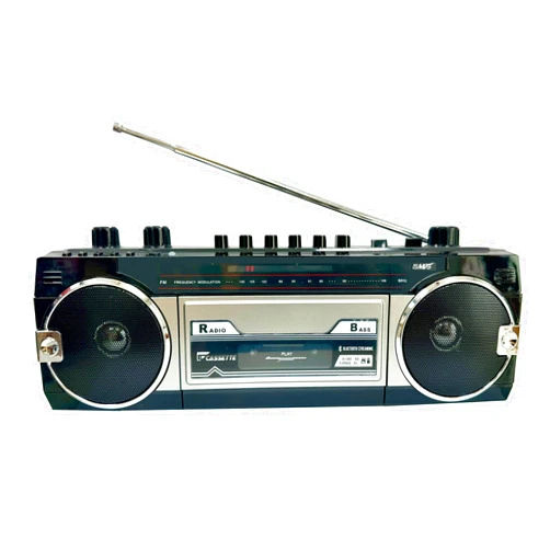 Horokarda Retro Boombox, Radio Cassette Player Recorder, FM Radio, USB/Micro SD Slots, Headphone Jack, Convert Cassettes to USB/SD, Classic 80s Style Retro, Black, Built-in Microphone