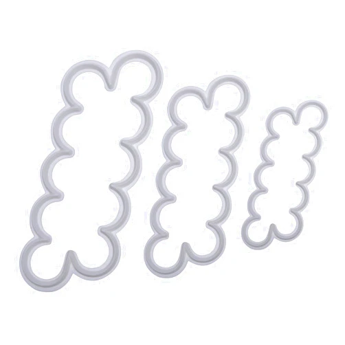 JYHLSHB fondant molds 3 pieces of integrated rose cut moulding plastic fondant cake mould sugar crust printing moulding mould