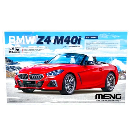 MENG Model MNGCS-005 1:24-BMW Z4 M40i Scale Model kit, Unpainted