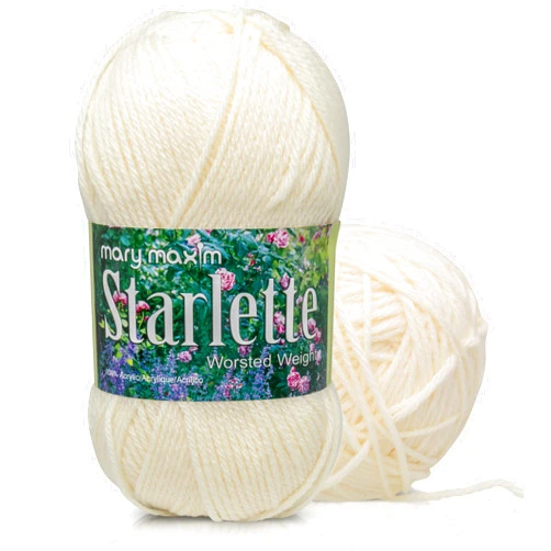 Mary Maxim Starlette Yarn - Natural Premium Acrylic Yarn for Knitting and Crocheting - 4 Medium Worsted Weight