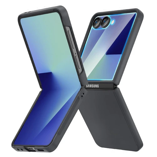 Ruky for Z Flip 7 Case, Full Body Cover Anti-Scratches Shockproof Hard PC Ultra-Thin, Support Wireless Charging Protective Phone Cover for Samsung Galaxy Z Flip 7, Black