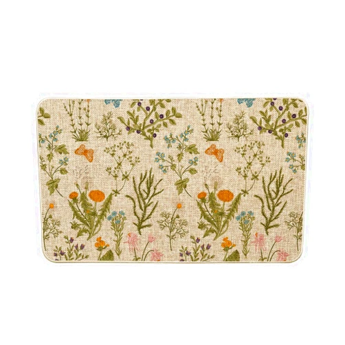 Artoid Mode Wildflowers Floral Spring Doormat, Seasonal Holiday Decor Low-Profile Switch Rug Door Mat Floor Mat for Indoor Outdoor 17x29 Inch