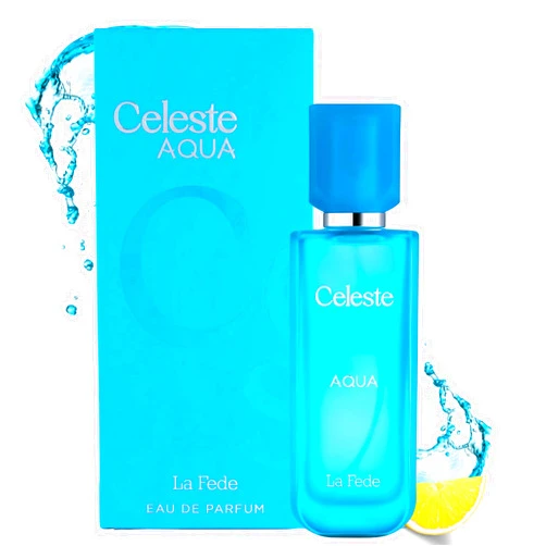 KHADLAJ PERFUMES Khadlaj La Fede Celeste Aqua Eau de Parfum Spray for Unisex, 3.4 Ounce / 100ml