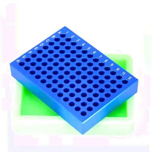 Lichen cottage Aluminum Cooling Block - PCR Plate Cooler ，96-Well for 0.2 mL Tubes, Strips or 96-Well Plates (96-Well)