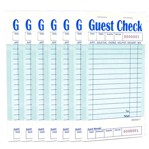 ZKKZOMA 7 Pack Server Note Pads,350 Total Tickets Guest Checks Books for Servers,Paper Checks,Restaurant Order Pad,Server Check Book for Waiter Waitress,Waitress Book