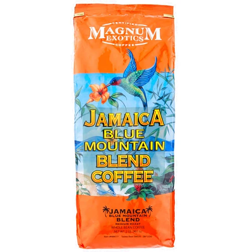Jamaica Blue Mountain Coffee Magnum Jamaica Blue Mountain Coffee Blend - 2lbs Whole Bean (4 Pack)