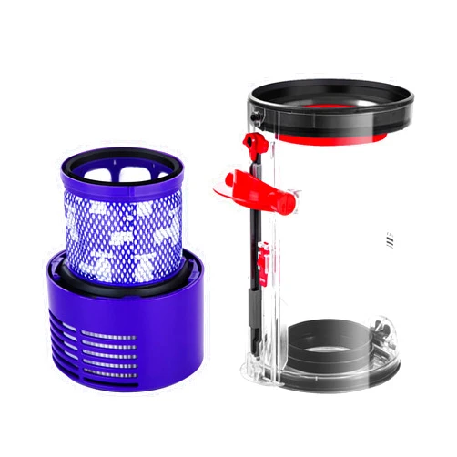 QINAN Upgraded Canister Replacement Parts Compatible With Dyson Cyclone V10 Animal,V10 Total Clean,V10 Absolute,V10 Animal,SV12 Vacuum Dust Bucket HEPA Filter attachments 969509-01