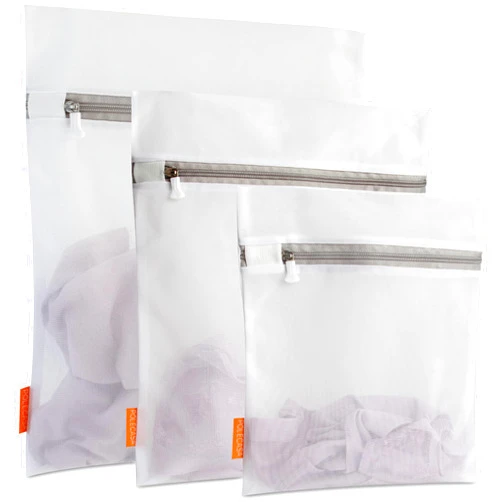 Polecasa 3Pcs Mesh Laundry Bags with Sturdy Zipper for Delicates, Lingerie, Bras, Baby Clothes (1 Large, 1 Medium, 1 Small)