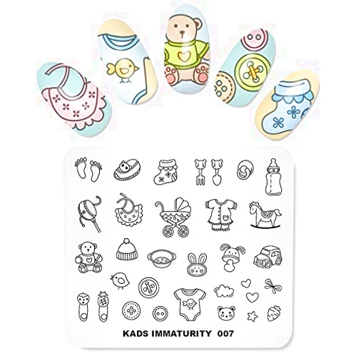 KADS Nail Art Image Stamping Plates Baby Immaturity Cute DIY Manicure Template(IM007)