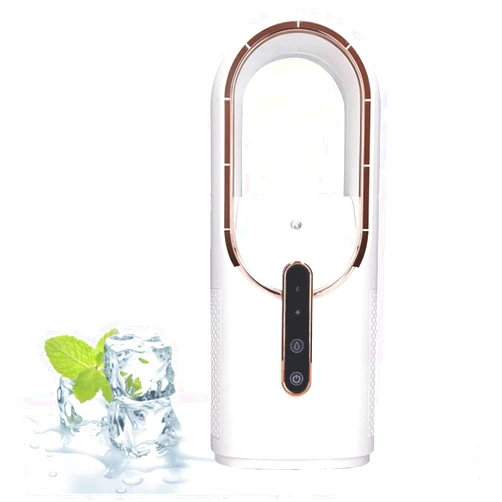 Fbdssbn Ac Fan For Bedroom With Cold Air ， USB Rechargeable, With Humidifier Fan Bladeless Spray, Cooling Usb Fan ， For Home, Office, Travel