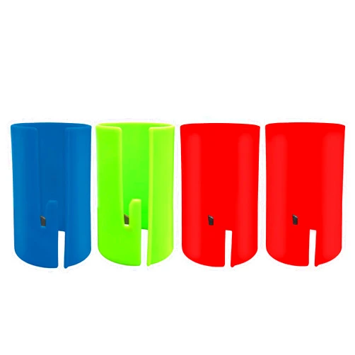 HDKAQH 4-Pack Holiday Wrapping Paper Cutter,Sliding Paper Trimmer, Gift Wrap Cutting Tool, Safe Round-Edge Design for Effortless and Secure Cutting(Red,Blud,Green)