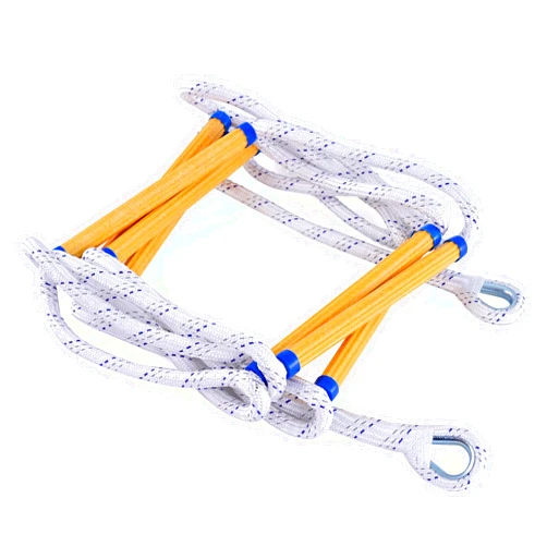 MKMJ Rope Ladder,9.8FT Fire Escape Ladder 2 Story,Flame Retardant Safety Rope Ladder with Hooks, Emergency Ladder Deploys Quickly,is Portable and Reusable, Fire Escape Ladder Tested to 2000lbs.