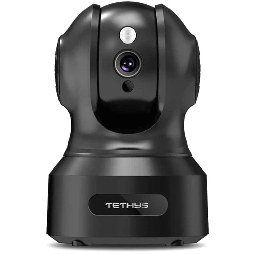 TETHYS Wireless Security Camera 1080P Indoor [Work with Alexa] Pan/Tilt WiFi Smart IP Camera Dome Surveillance System w/Night Vision,Motion Detection,2-Way Audio,Cloud for Home,Business, Baby Monitor