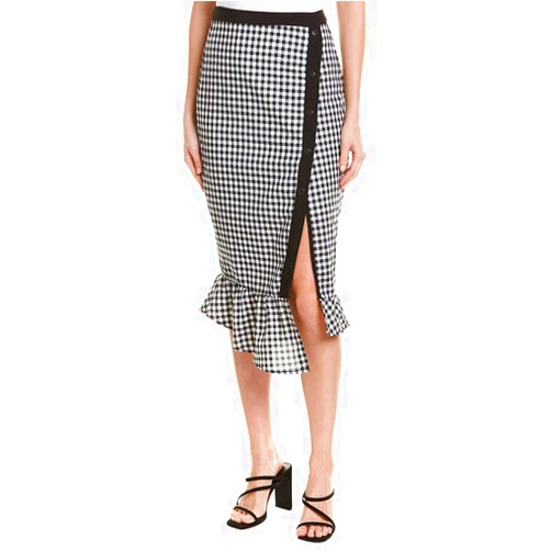 BCBGeneration Women's Gingham Pencil Skirt