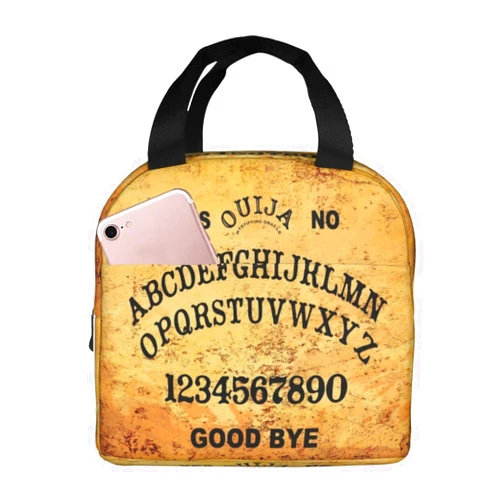 Larklitz Vintage Ouija Spirit Board Black Reusable Insulated Lunch Bag For Women Men Waterproof Tote Lunch Box Thermal Cooler Lunch Tote Bag For Work Office Travel Picnic