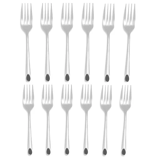 Towle Living Wave Stainless Steel Salad Fork (Set of Twelve)