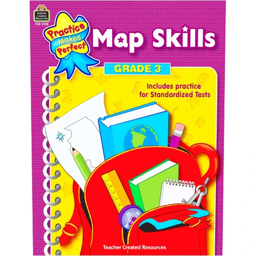 By Jennifer Overend Prior (Author) Map Skills, Grade 3 (Practice Makes Perfect Series)