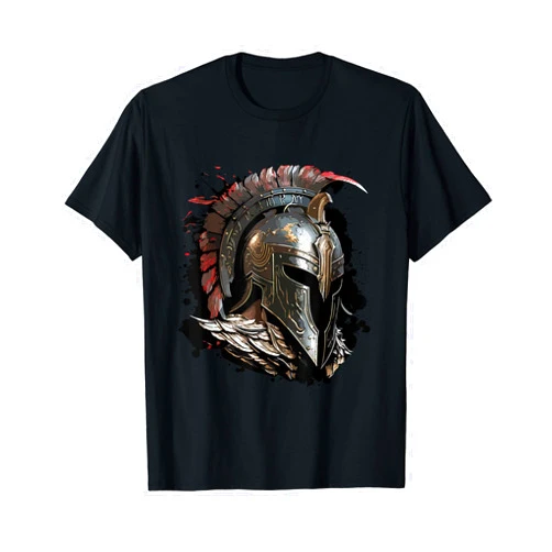 Workout Spartan Style Inc Spartan Helmet Warrior Gladiator Gym Fitness Workout T-Shirt