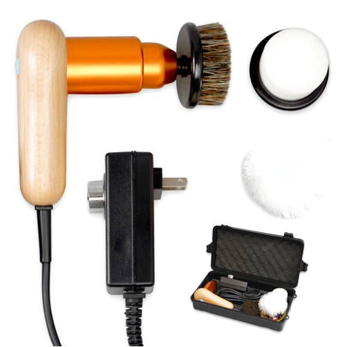 Ksquares Smart Shoe Polisher Kit, 75W Electric Shoe Polisher with Adjustable Speed, Automatic Shoe Shine Kit , Portable Leather Care Cleaning Kit for Shoes, Boots,Bags, Sofa (Muticolor)
