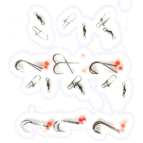RignFish Custom Rigs 6 - Hi*Low – Tautog-Blackfish Rigs, Porgy, Pollock, Sea Bass, Cod, Snappers, Flounder-Fluke, Etc. Hand Tied w/ 30Lb Mono Line: Neon Colored Beads