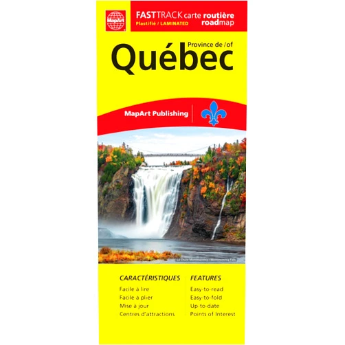 MapArt Publishing Corporation Quebec Province (Province de Québec) FastTrack Laminated Map