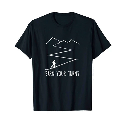 Skiing Apres Skitour Ski and Skitouring Gift Co Earn your Turns Vintage Ski Tour. Touring Skitouring Skitour T-Shirt