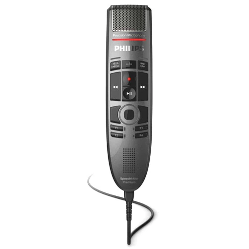 Philips SpeechMike Premium Touch Dictation USB Microphone, Push-Button