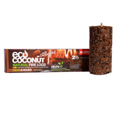 Ecofire Coconut FIRELOG Box with 2 LOGS -40.21OZ Pack of 6