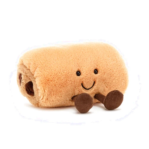 Jellycat Amuseables Pain Au Chocolat Stuffed Toy, 6 inches - Pastry Plush - Fun Gift Idea
