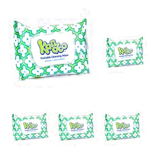 Febreze Kandoo Pampers Flushable Sensitive Wipes, Unscented, 42 Wipes (Pack of 5)