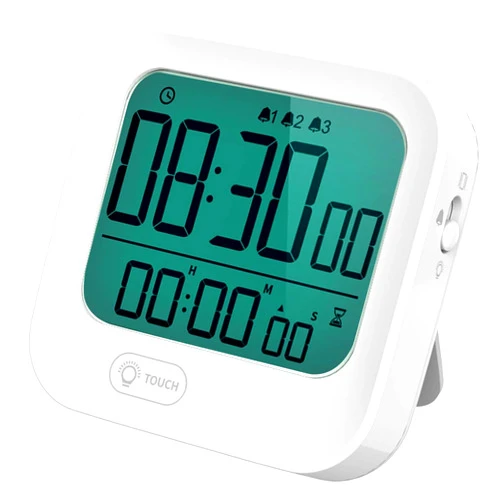Homemelinda Digital Magnetic Pomodoro Timer and Alarm Clock Stopwatch for Study Time Management Productivity Efficiency Classroom Teacher Kitchen Cooking, Loud Volume, Vibration, Backlight