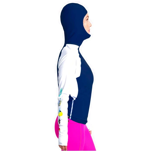 Tuga Sunwear Tuga Women's Snorkel Hooded Rashguard, Hawaii Fish ID, UPF 50+, USA Made