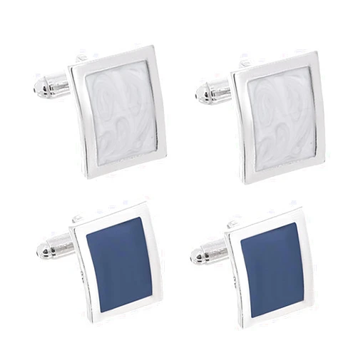 AKOOSY 2 Pairs Shirt Male Shirt For Men Man Tuxedo Shirt Men Shirt Suit Buttons Wedding Men's Shirts Cuff Links Alloy