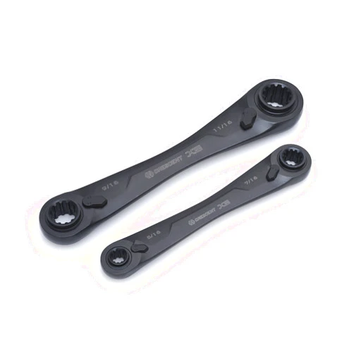 Crescent 2 Piece X6™ 4-in-1 Black Oxide Spline Ratcheting SAE Wrench Set - CX6DBS2