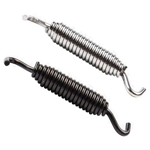 MotoParAcc Universal Motorcycle Kickstand Jiffy Stand Spring Compatible with Harley Dyna Sportster 883 Road Electra Glide Softail Touring, Chrome Black