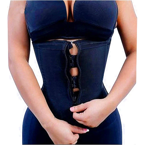 YIANNA Latex Waist Trainer for Women Tummy Control Zipper Underbust Corset Cincher Hourglass Body Shaper