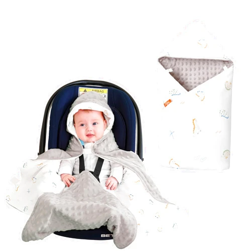 LAT LEE AND TOWN Winter Baby Car Seat Blanket-Universal CarSeat Covers for Babies,Thicken Warm Swaddle Blankets for Infants Newborn,Baby Bunting for Stroller,35