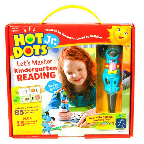 Educational Insights Hot Dots Jr. Let's Master Kindergarten Reading Set, Homeschool & Kindergarten Learn to Read Workbooks, 2 Books & Interactive Pen, 100 Reading Lessons, Ages 5+