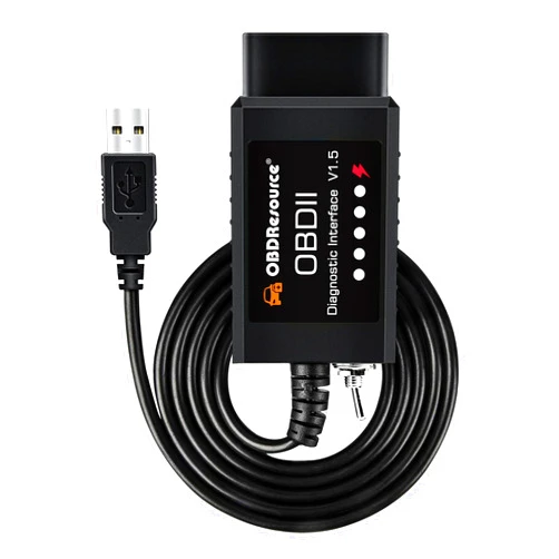 OBDResource for-Scan OBD2 USB Adapter ELM327 for Windows，Diagnostic Coding Tool with MS-CAN/HS-CAN Switch for Ford Lincoln Mazda Mercury Series Vehicles