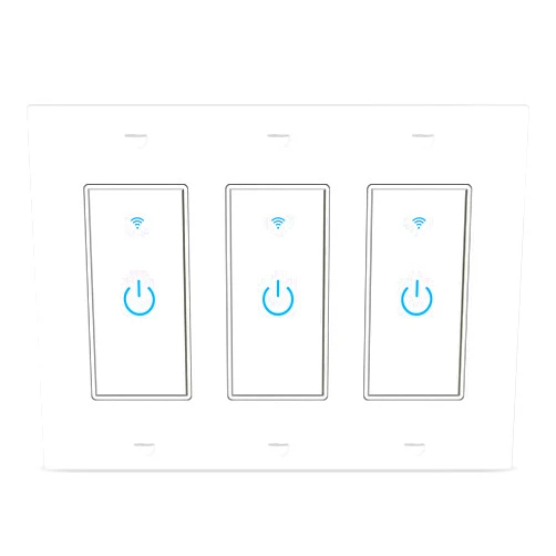 Lesim Smart WiFi Light Switch 3 Gang - Wireless Compatible With Alexa and Google Home