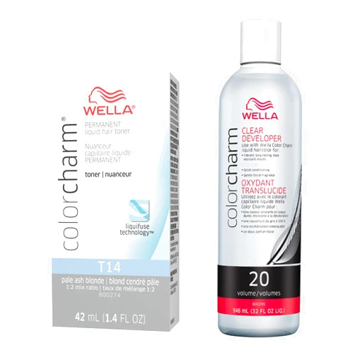 WELLA Color Charm Wella ColorCharm Hair Toner, T14 Silver Lady + 20 Vol. Developer