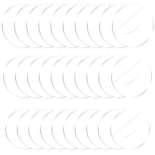 Jetec 30 Pcs 3 Inch Acrylic Circle Blanks Clear Disc Round Transparent Acrylic Coasters Ornament Blanks Miniature Bases for Crafts Christmas Ornament DIY Art Projects Suplies