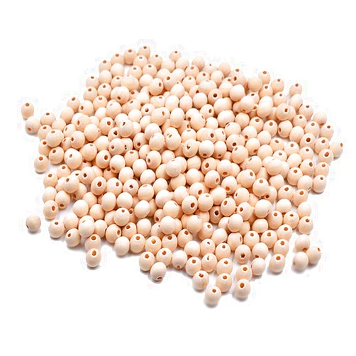 Hesmartly 300Pcs 8mm Wood Beads Round Wooden Spacer Beads Unfinished Natural Wood Loose Beads