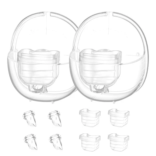 Gowing Wearable Breast Pump Accessories, Replacement Pump Parts Flange 24mm, Duckbill Valve, Silicone Diaphragm, Milk Collector Cup Compatible with MOMMED S18 S21, 2 Sets