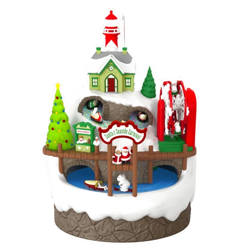 Hallmark Keepsake Christmas Ornament 2024, Santa's Seaside Carnival Musical With Light and Motion, Santa Collectors Gifts