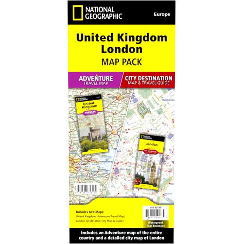 By National Geographic Maps - Adventure (Author) United Kingdom, London [Map Pack Bundle] (National Geographic Adventure Map)